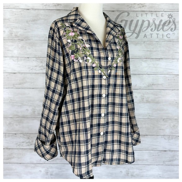 POL DISCOUNTED Girl Grunge Plaid Top - Picture 6 of 14